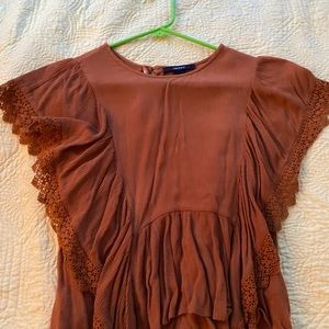orange forever 21 blouse